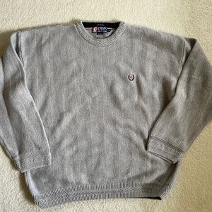 Chaps Gray Crewneck Sweater XL